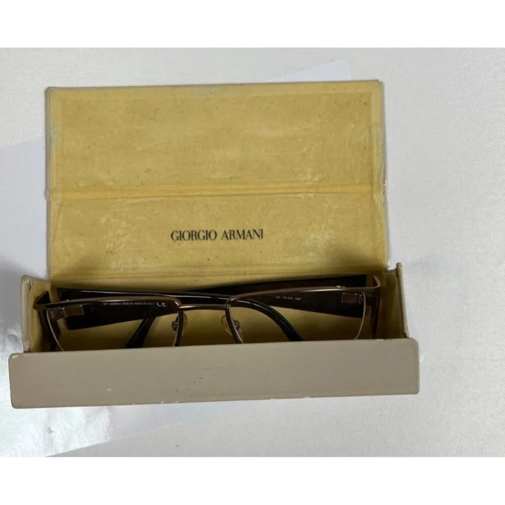 Giorgio Armani GA 543 NJG 125 Bronze Metal Brown Rectangle Eyeglass Frames - Picture 3 of 7